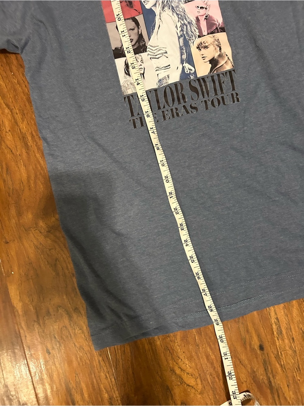 Taylor Swift Eras Tour Tee with Multi-Panel Graphics Blue Gray - Picture 5 of 8